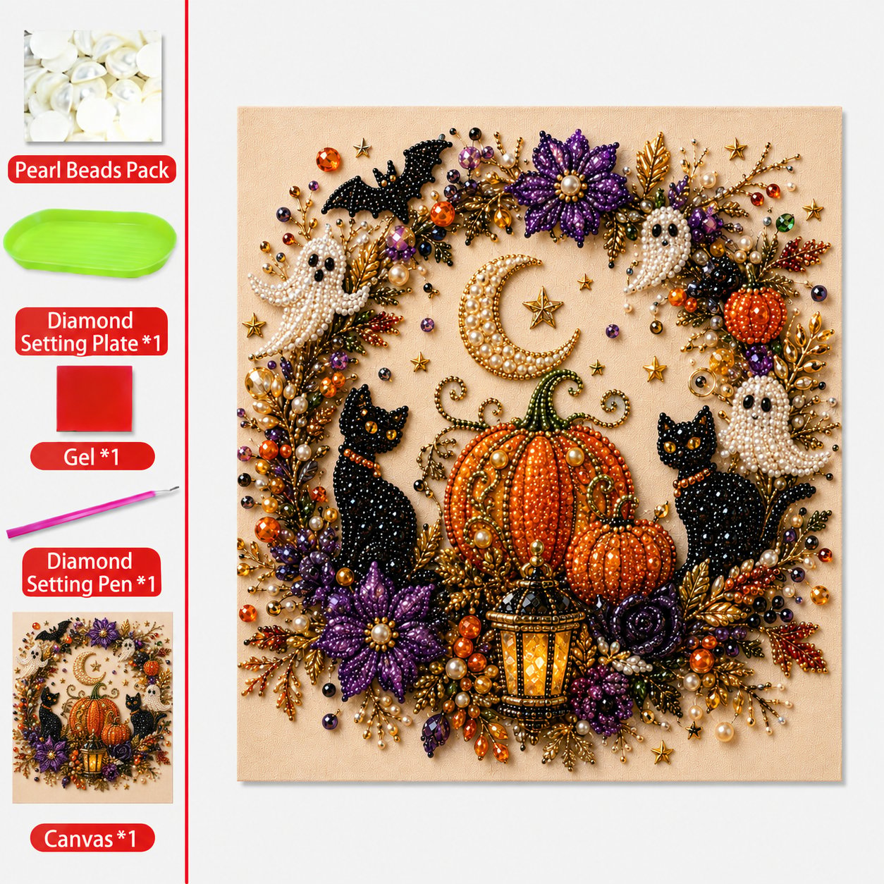 40% OFF ๐ป Halloween Pearl Art DIY Kit โ Create a Spooky-Cute Masterpiece