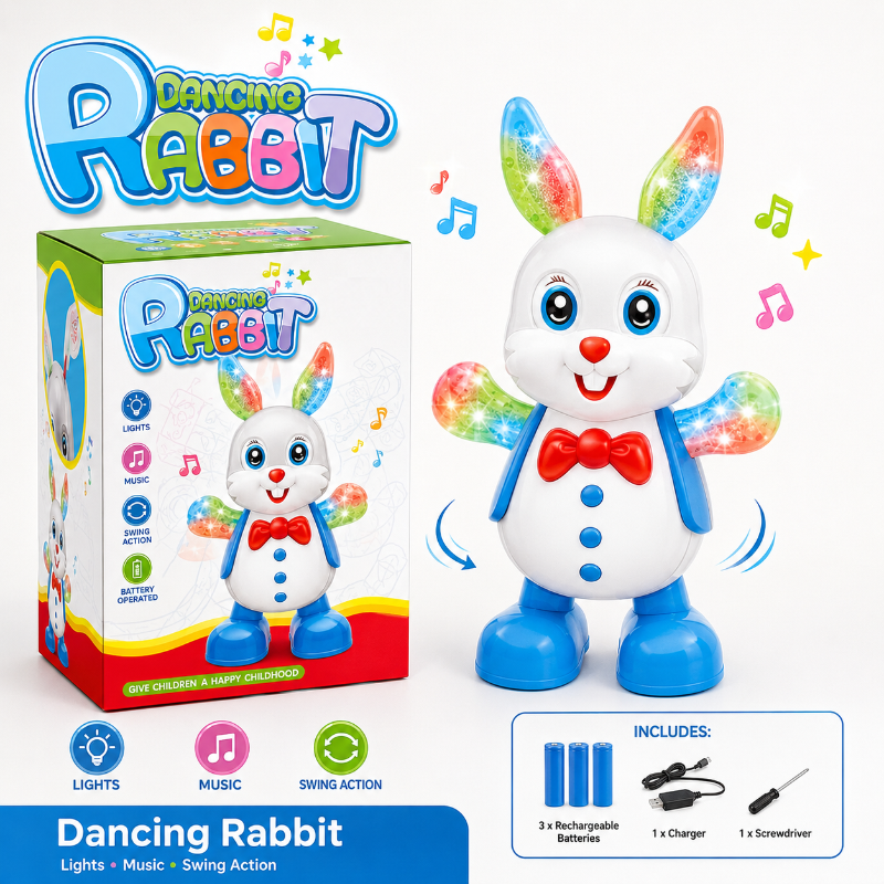 🐝 Musical Dancing Bee Toy with Lights, Music & Rolling Eyes 🎶
