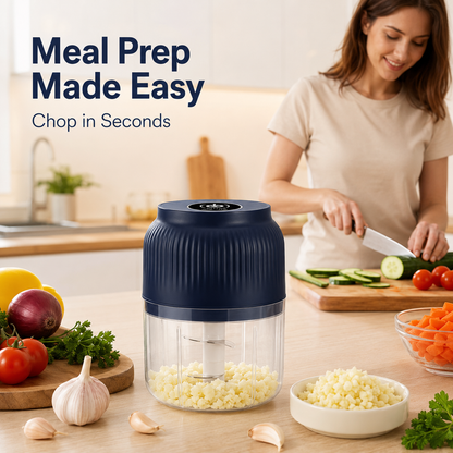 🔥 50K+ Sold | ✨ Mini Electric Food Chopper – One-Press Garlic & Veggie Prep！ 🍳🥕🧄