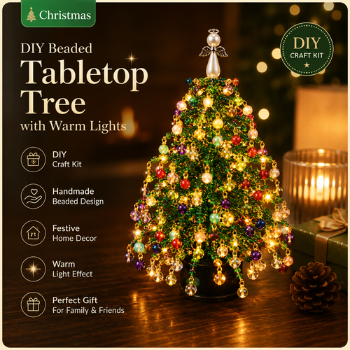 🎄 DIY Christmas tree bead kit – 🎅 Create your own sparkling Christmas decoration