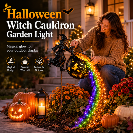 🔥LAST DAY 50% OFF -Halloween Witch Cauldron Garden Light