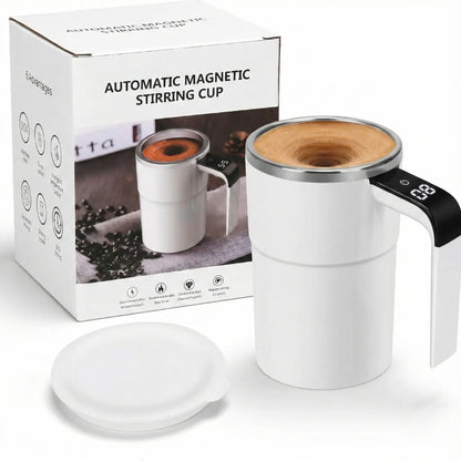 Rechargeable Magnetic Automatic Self‑Stirring Mug with Temperature Display