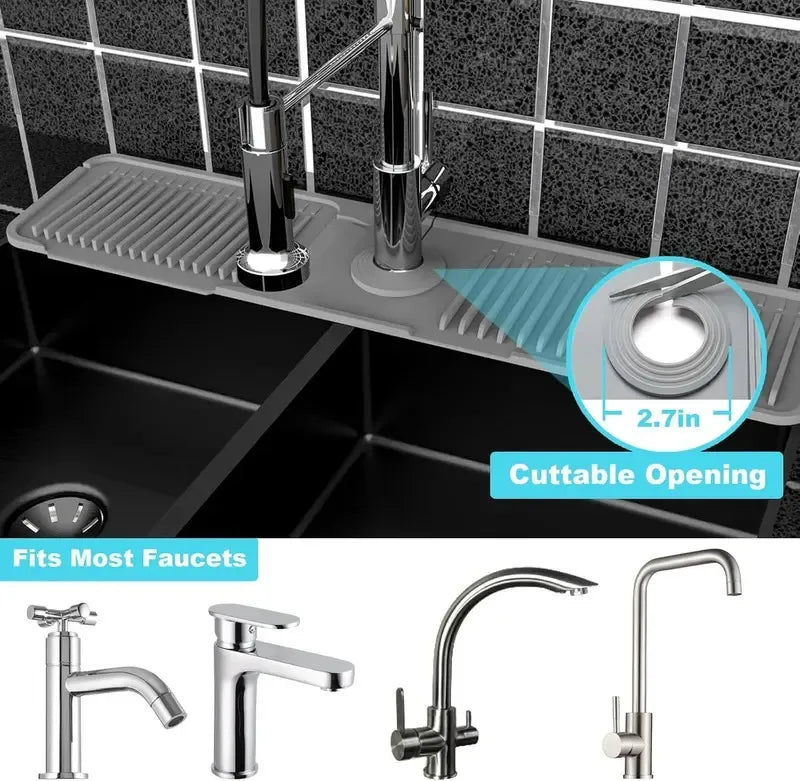 💧 Silicone Sink Faucet Draining Mat