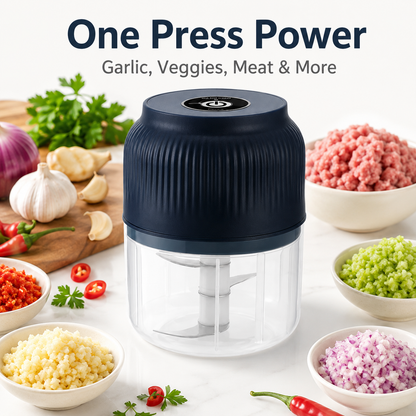 🔥 50K+ Sold | ✨ Mini Electric Food Chopper – One-Press Garlic & Veggie Prep！ 🍳🥕🧄