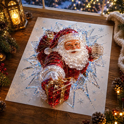 🎅Christmas Sale🎅🔥Limited time 49% OFF -✨🎄19.7'' Crystal Christmas Break-In Window Decal — 3D Shattered-Glass Holiday Window Decoration