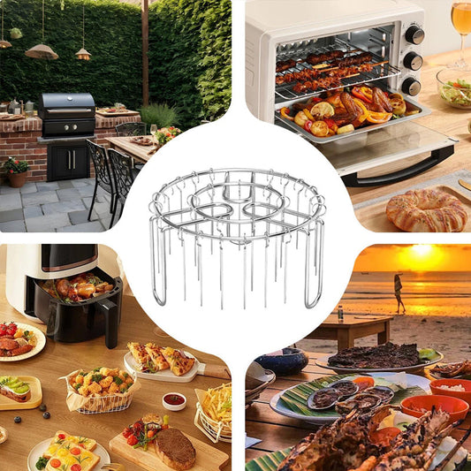 🔥 Air Fryer Skewer Rack | 360° Even Cooking, Crispy & Juicy! 🍢