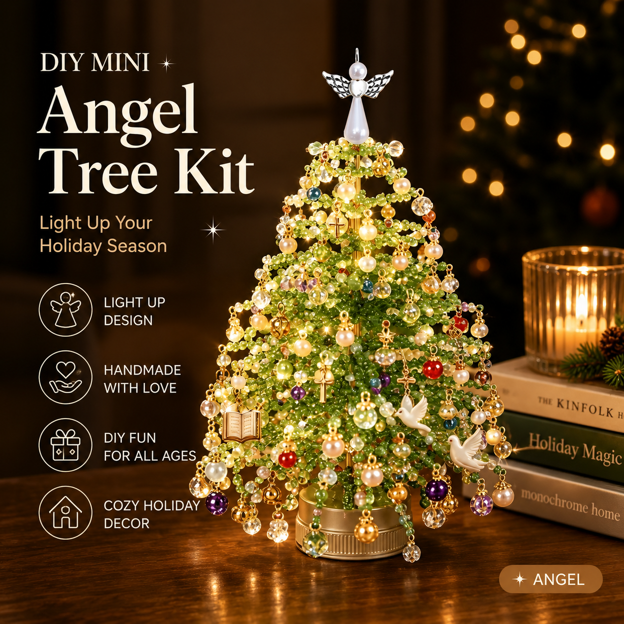 🎄 DIY Christmas tree bead kit – 🎅 Create your own sparkling Christmas decoration