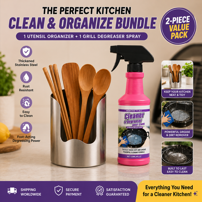 Thickened Stainless Steel Utensil Organizer, Rust Resistant Easy to Clean