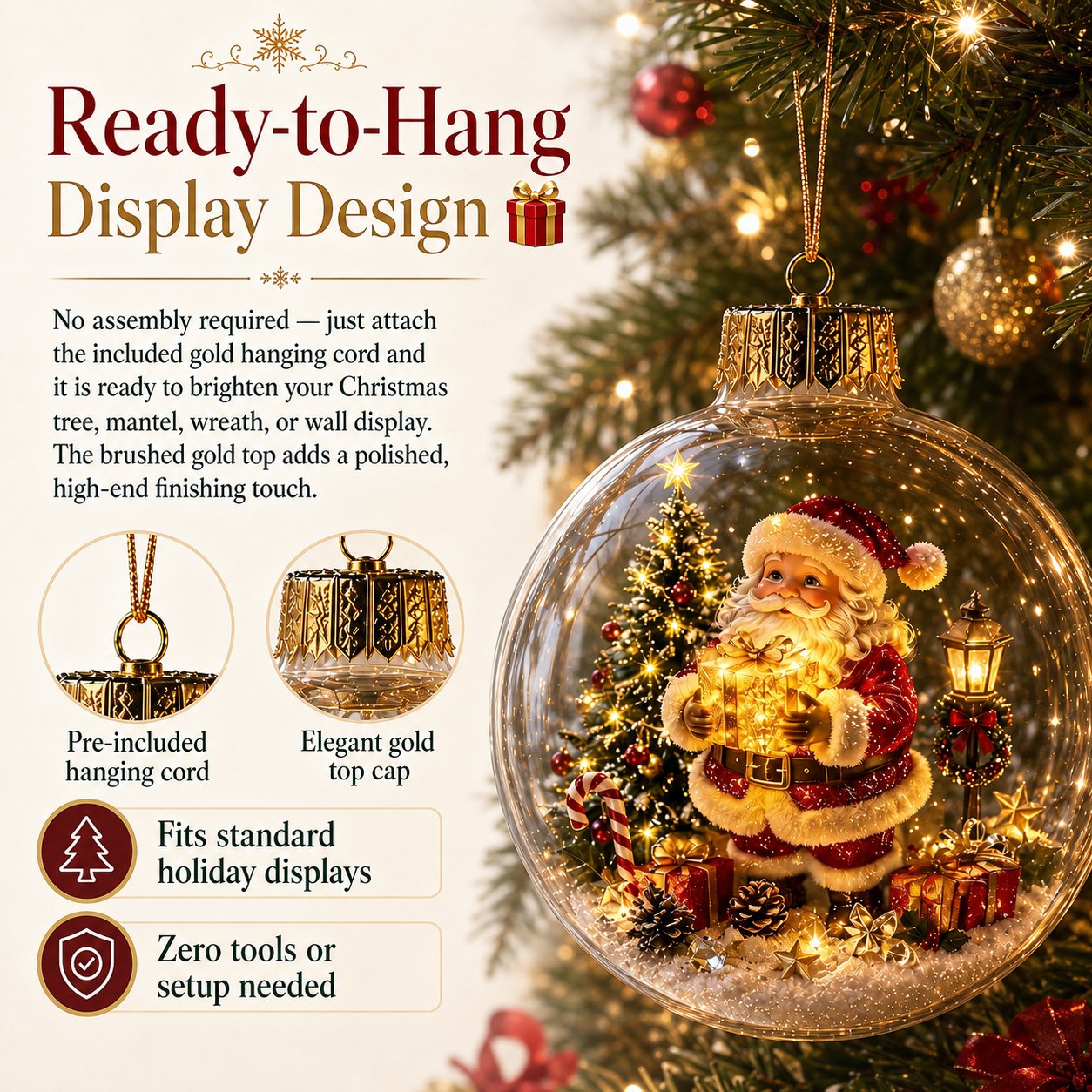🎄Glowing Christmas Diorama Ornament 👼
