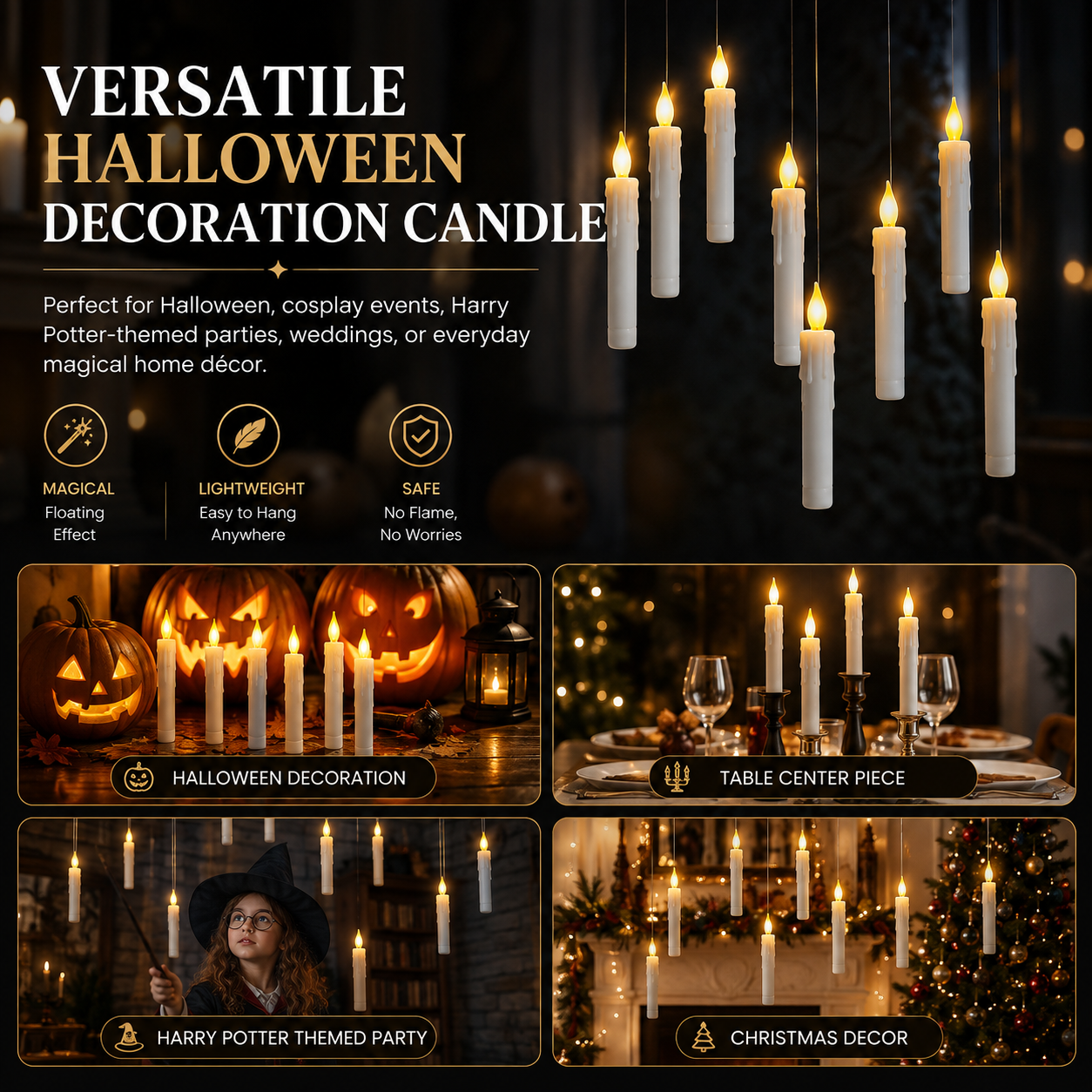 Halloween Floating Flameless Candle