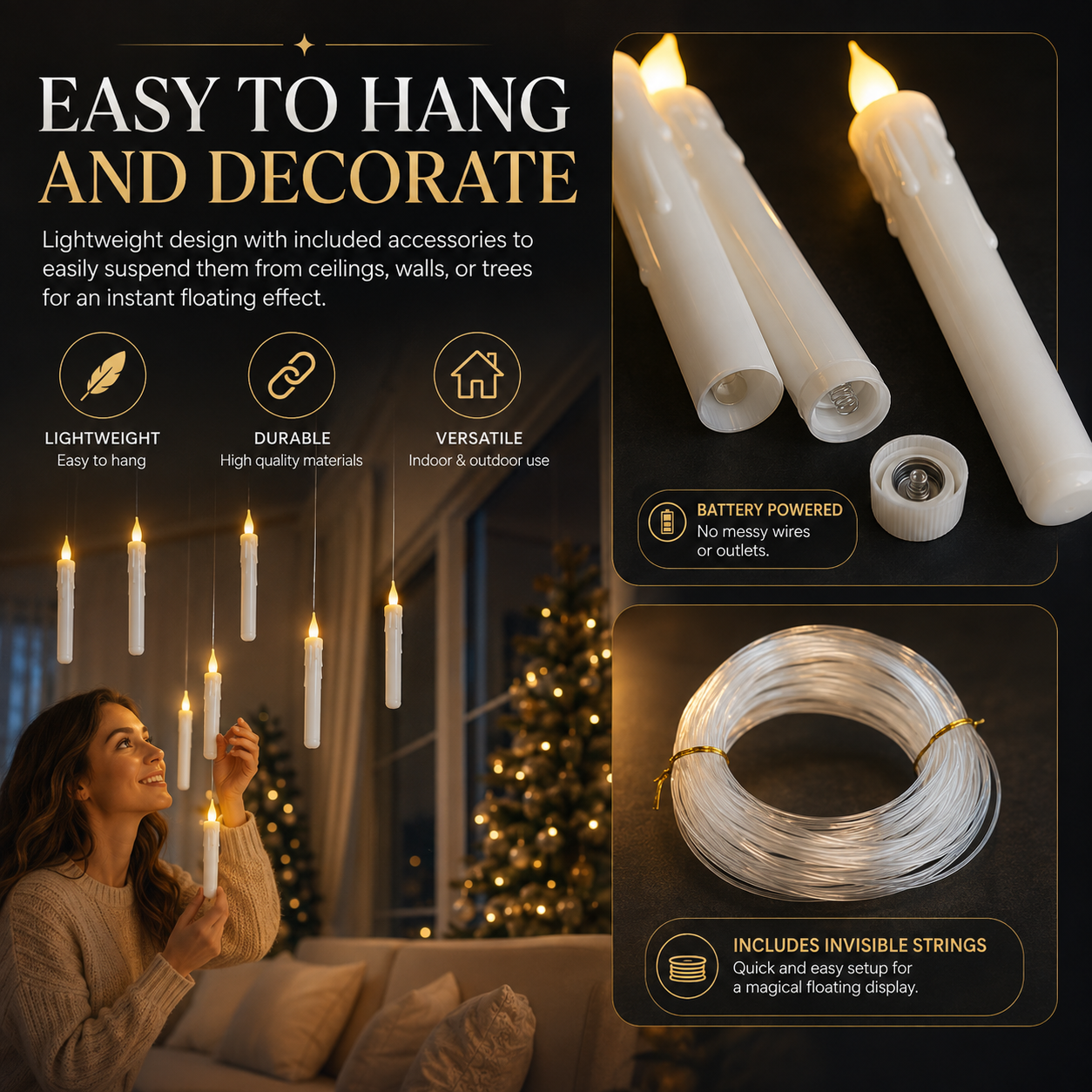 Halloween Floating Flameless Candle
