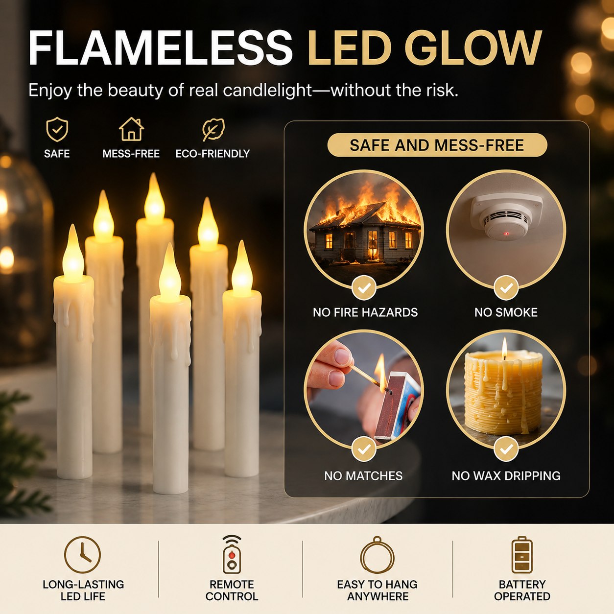 Halloween Floating Flameless Candle