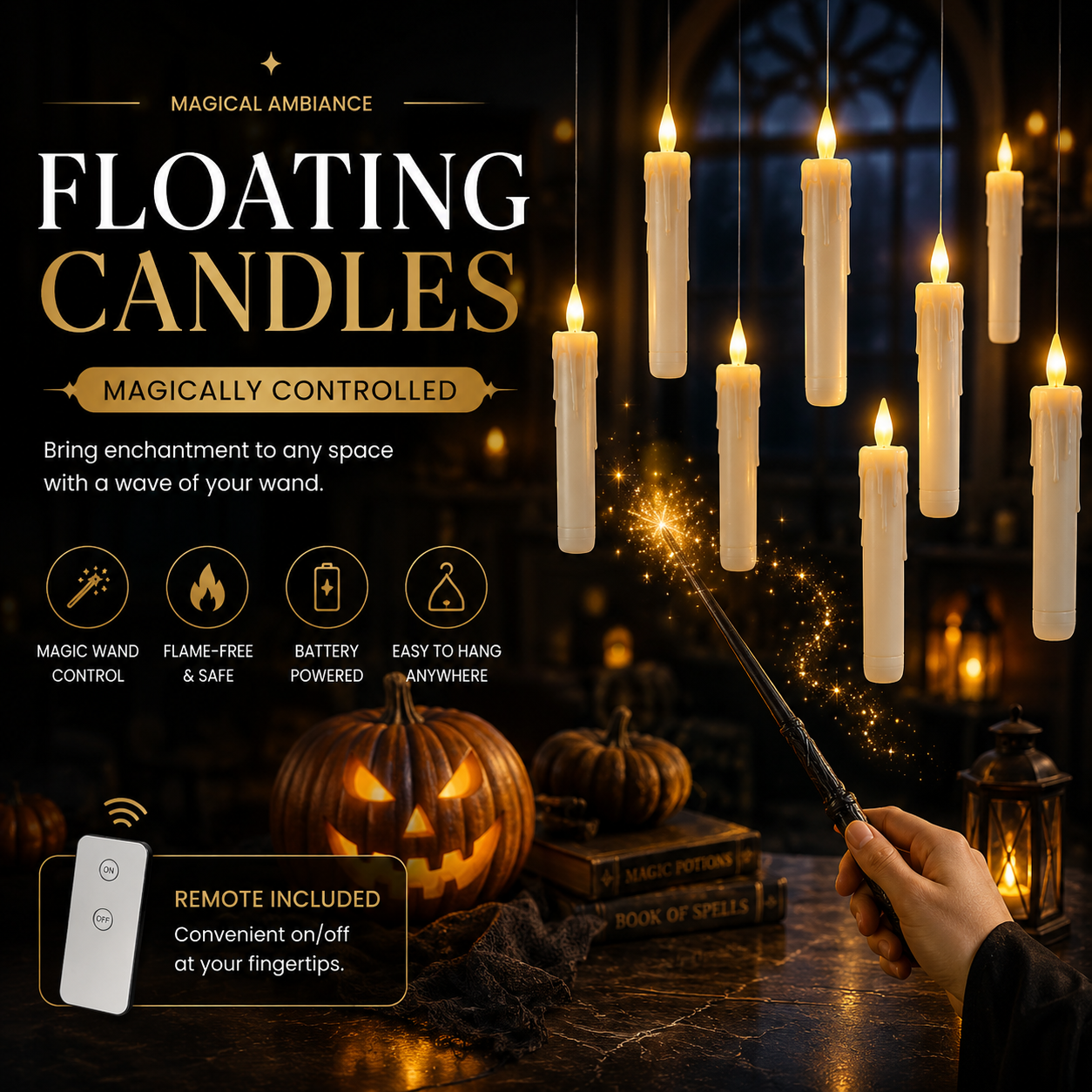 Halloween Floating Flameless Candle