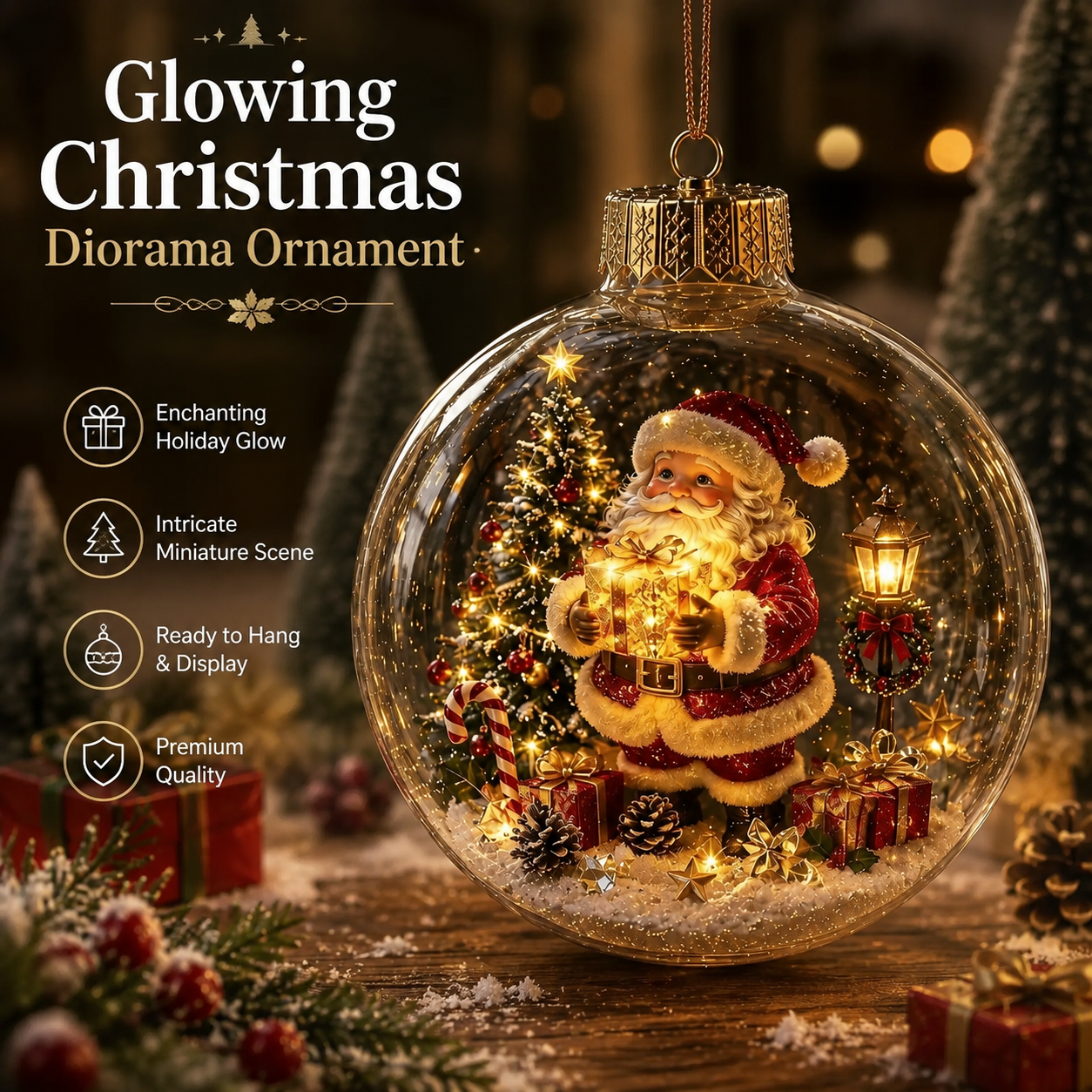 🎄Glowing Christmas Diorama Ornament 👼