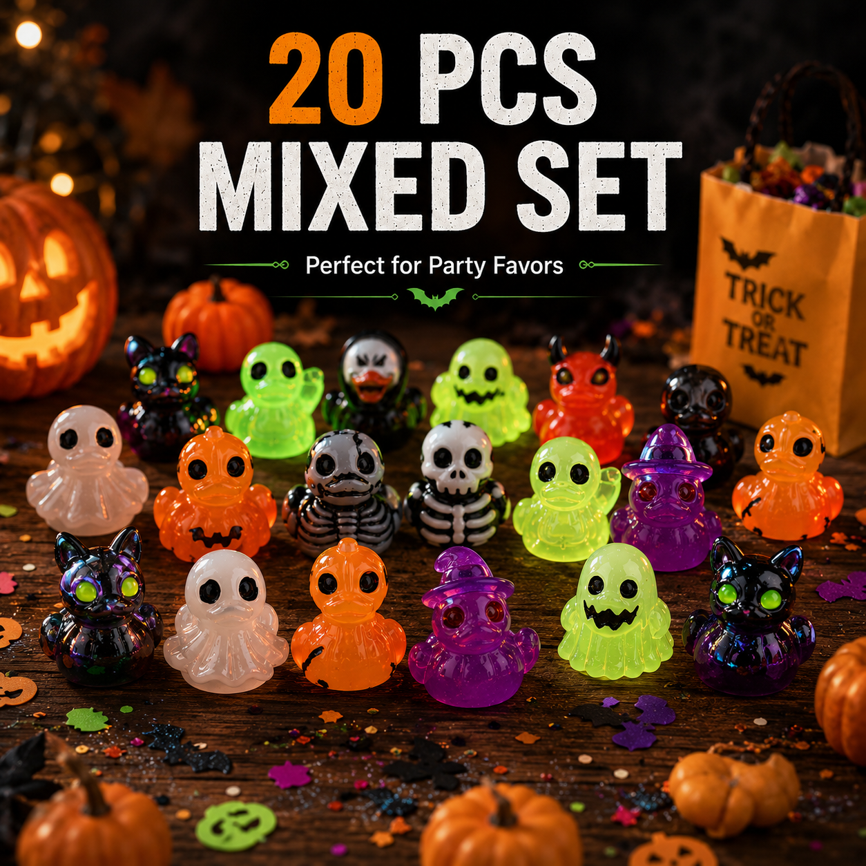 🔥Last Day 50% OFF - 🎃  Glow-In-Dark Tiny Spooky Resin Decorations