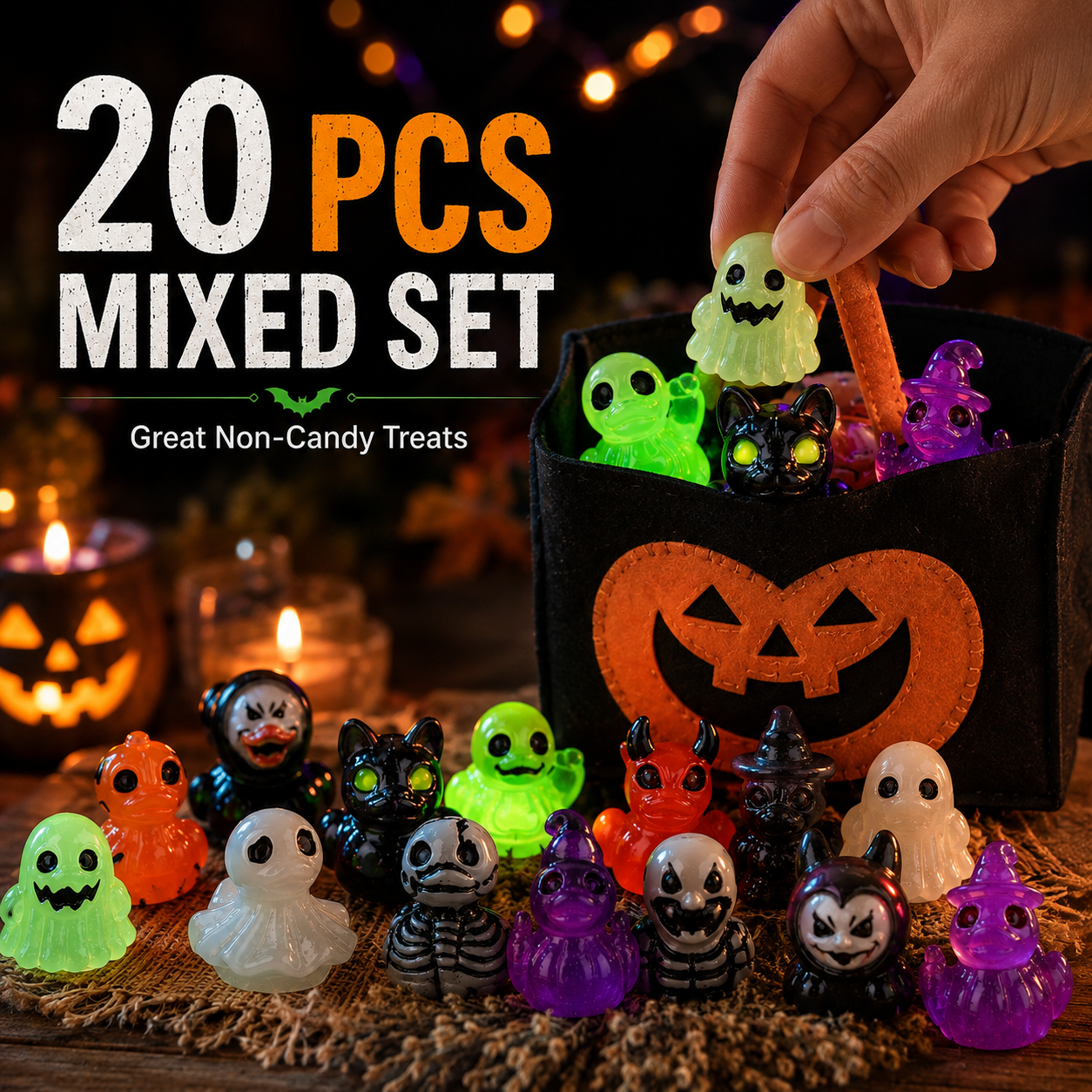 🔥Last Day 50% OFF - 🎃  Glow-In-Dark Tiny Spooky Resin Decorations