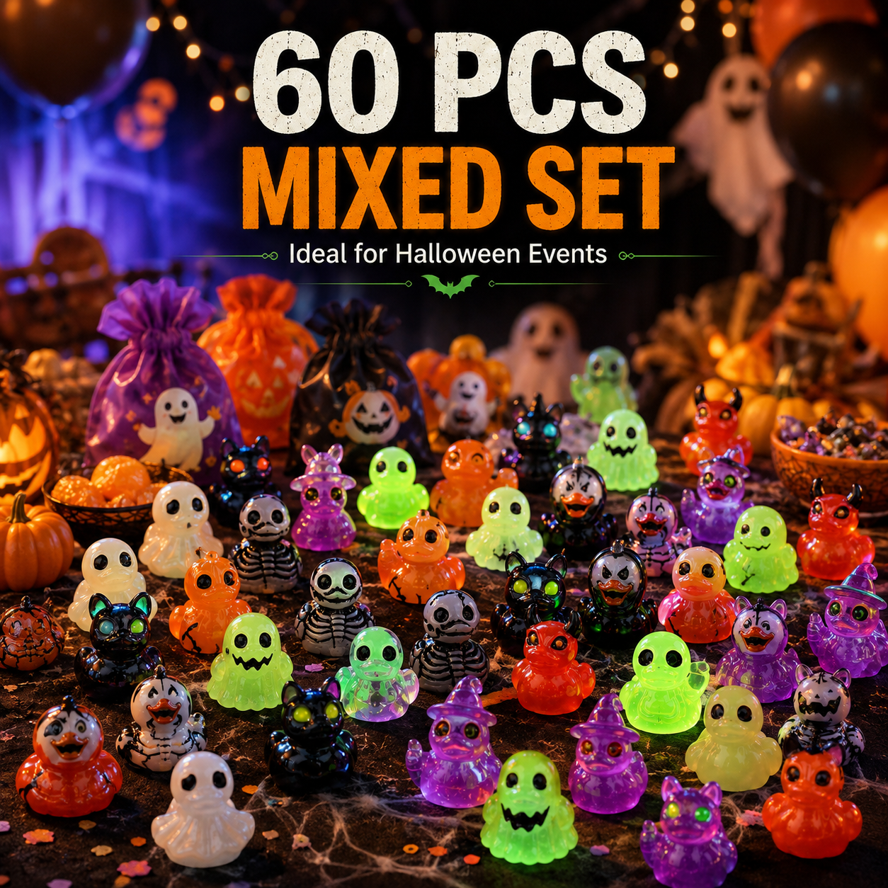 🔥Last Day 50% OFF - 🎃  Glow-In-Dark Tiny Spooky Resin Decorations