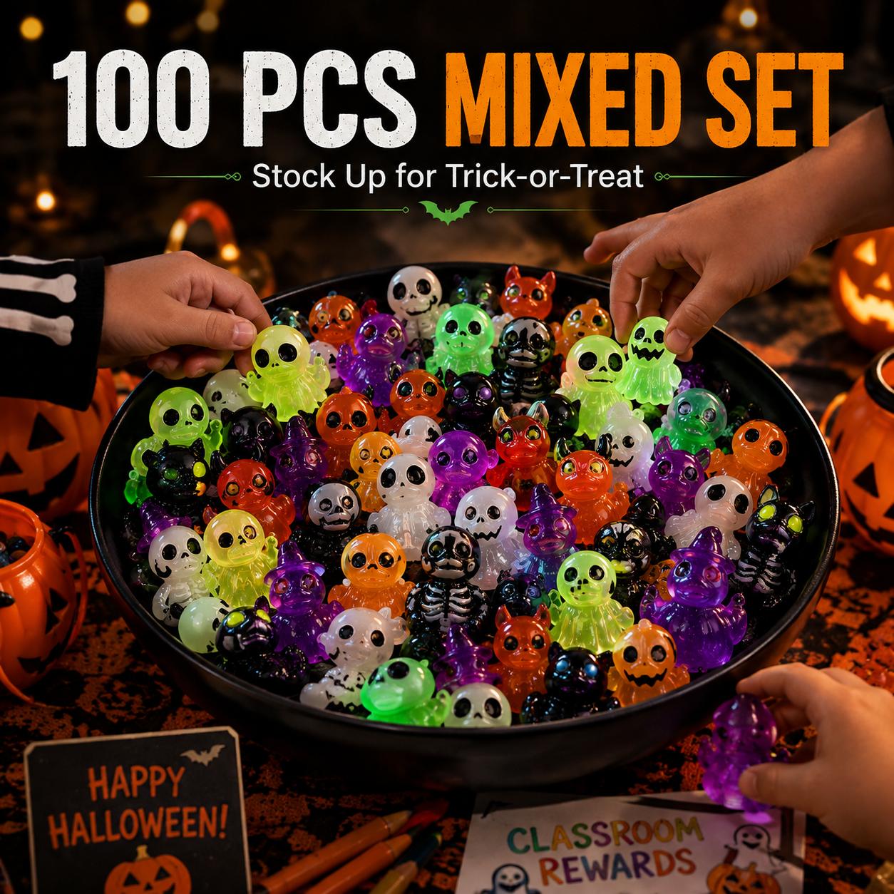 🔥Last Day 50% OFF - 🎃  Glow-In-Dark Tiny Spooky Resin Decorations
