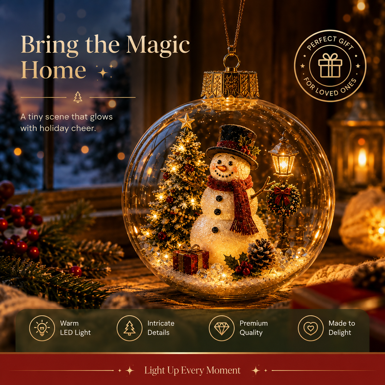 🎄Glowing Christmas Diorama Ornament 👼