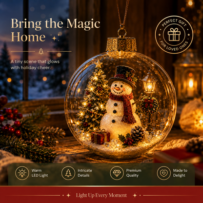 🎄Glowing Christmas Diorama Ornament 👼