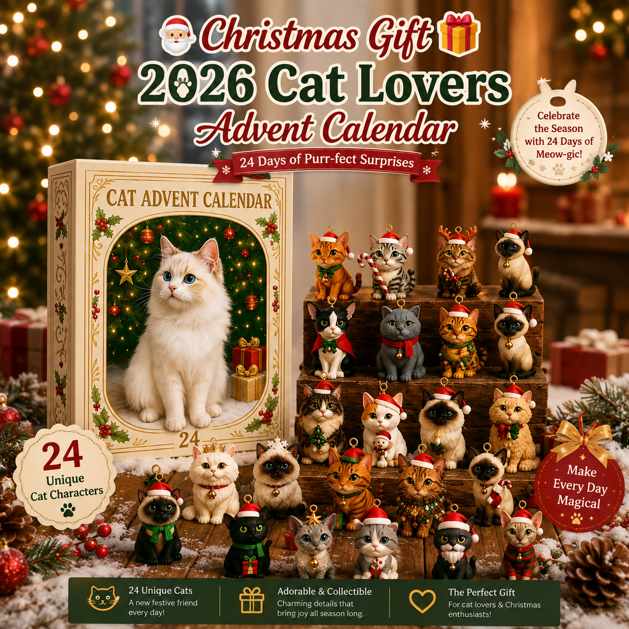 🎅Christmas Gift🎁2026 Cat Lovers Advent Calendar