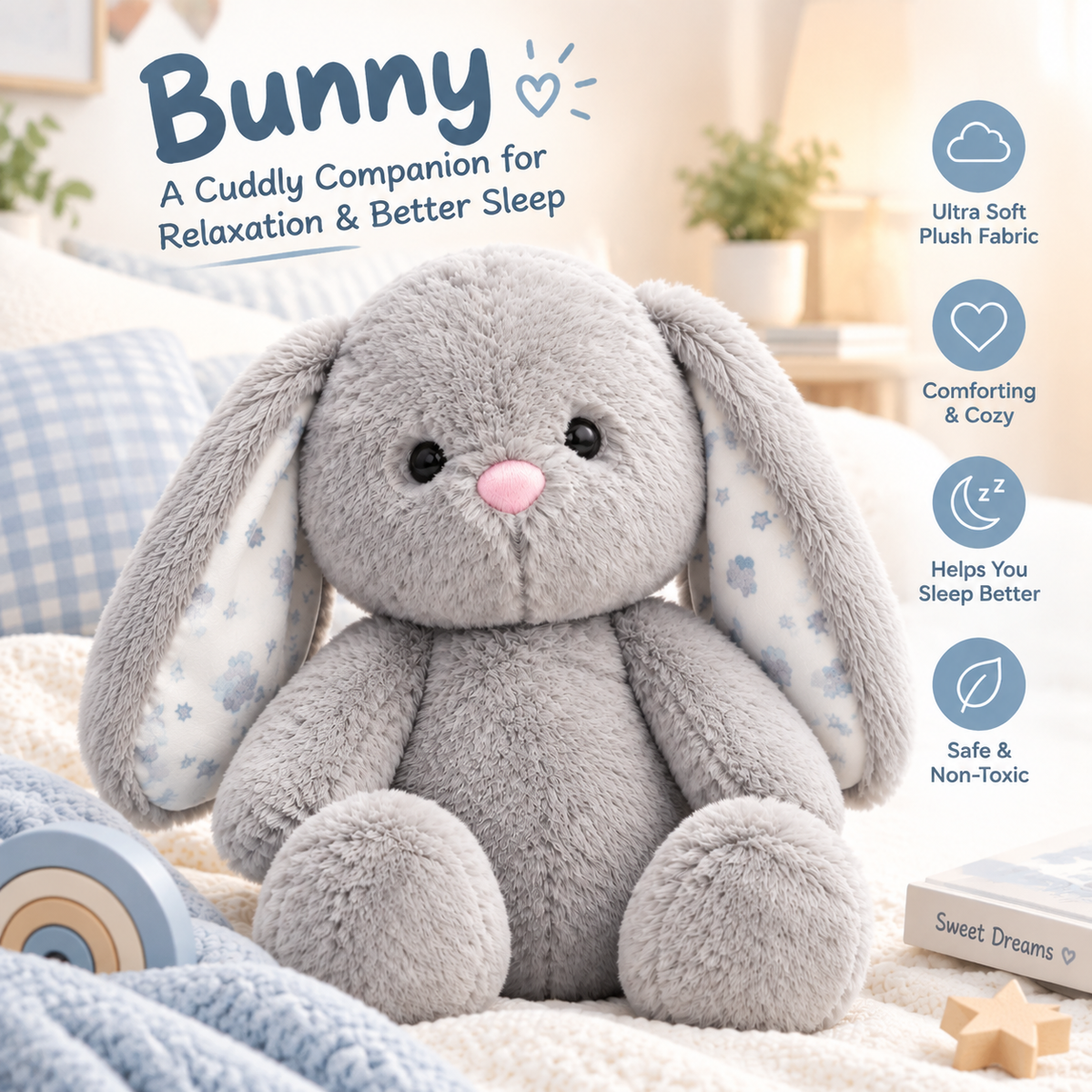🧸 Realistic Breathing Plush Toy