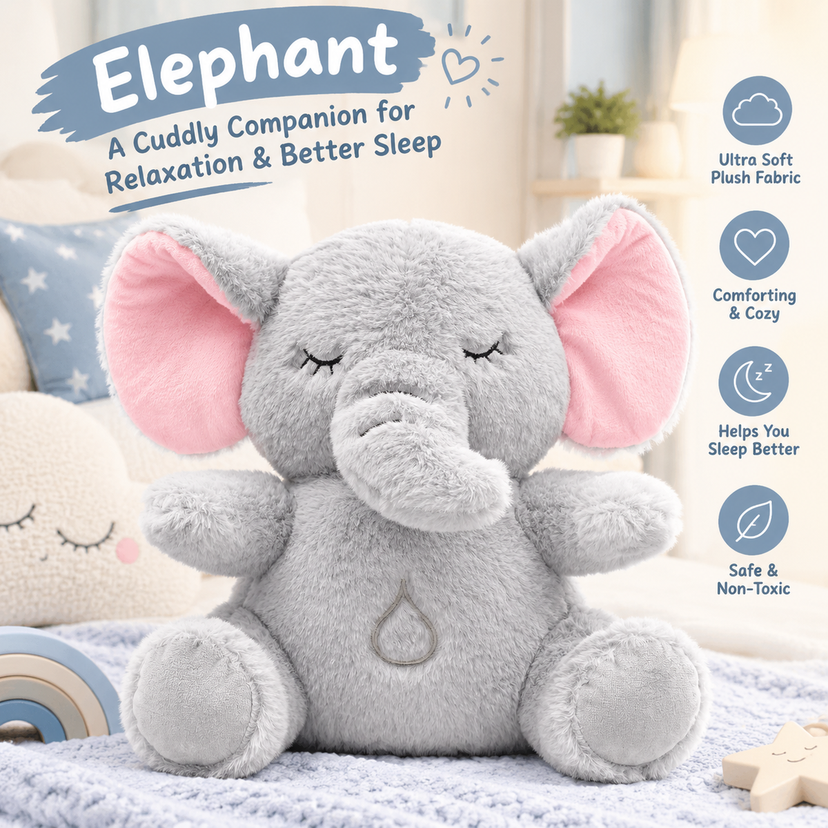🧸 Realistic Breathing Plush Toy