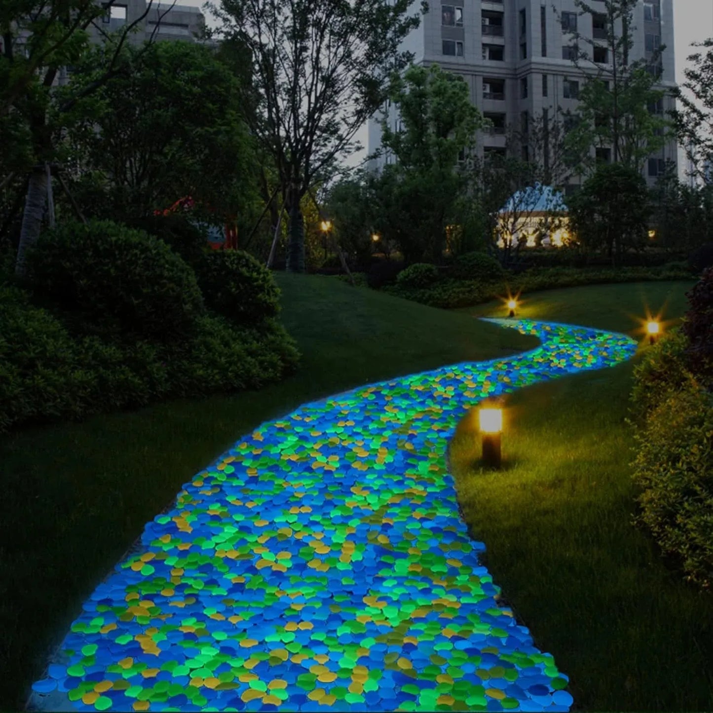 🔥LAST DAY SALE 49% OFF🔥🌈Colorful Glow-in-the-Dark Garden Stones