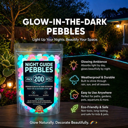 🔥LAST DAY SALE 49% OFF🔥🌈Colorful Glow-in-the-Dark Garden Stones