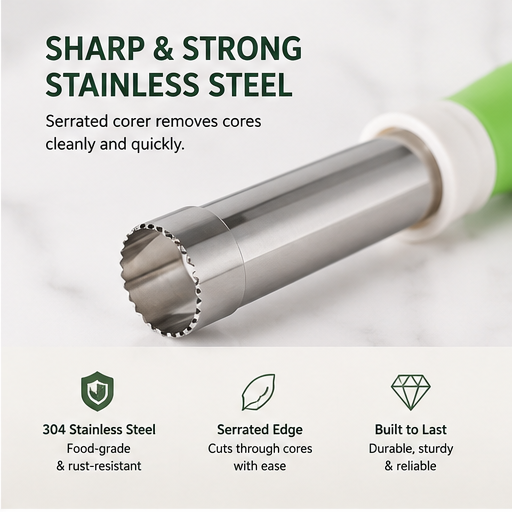 ✨2 in 1 Apple Corer and Peeler - Stainless Steel Fruit Corer