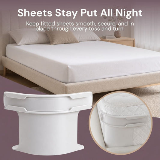 4-Pack Heavy Duty Bed Sheet Clips, Locking Mattress Corner Holders👔