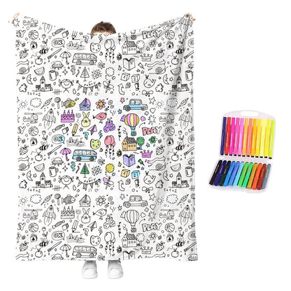 🔥LAST DAY SALE 50% OFF!!🎨Creative Cozy Coloring Blanket Kit