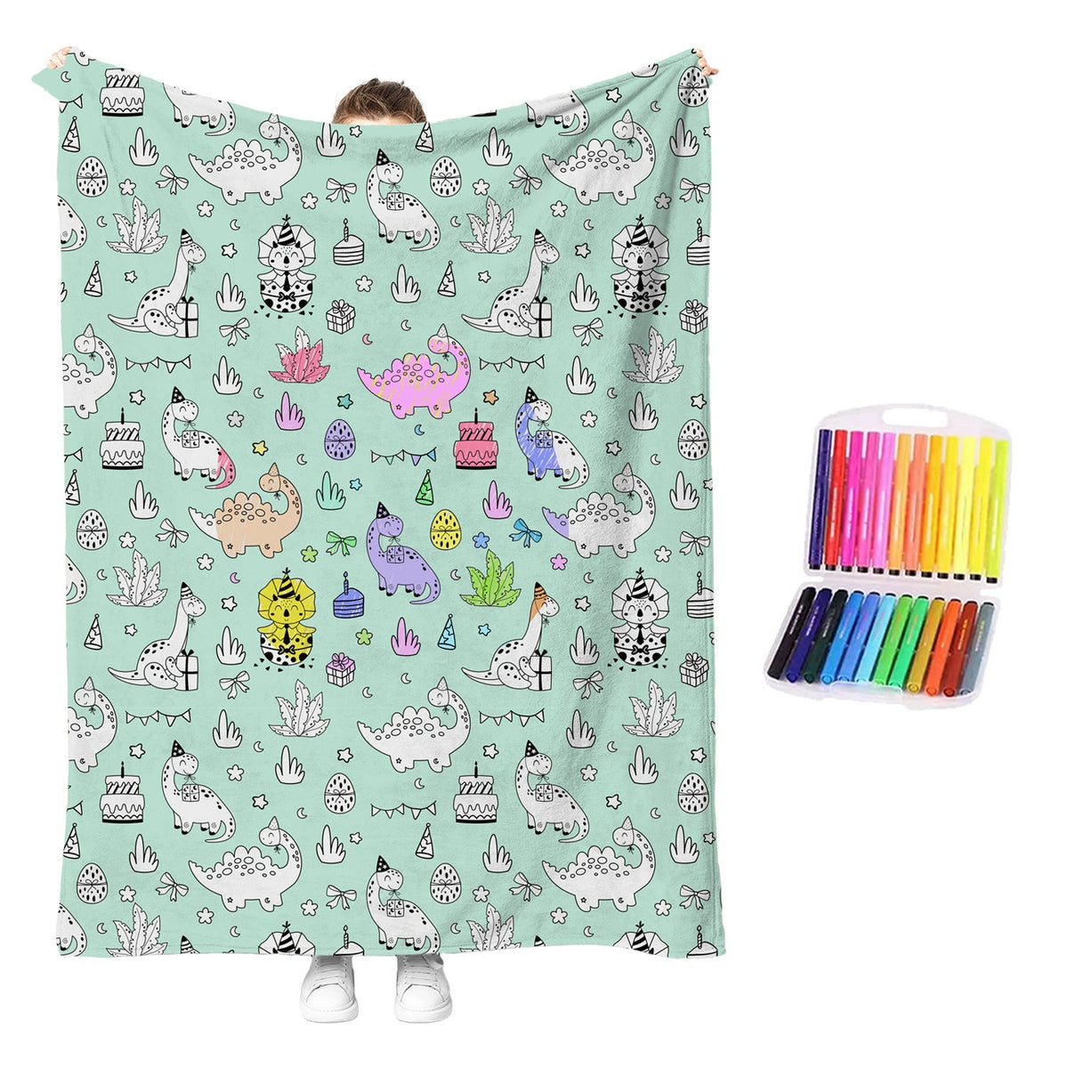 🔥LAST DAY SALE 50% OFF!!🎨Creative Cozy Coloring Blanket Kit