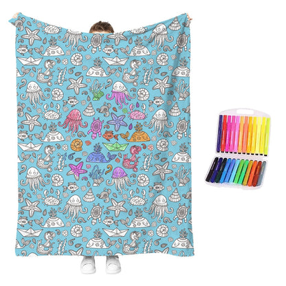 🔥LAST DAY SALE 50% OFF!!🎨Creative Cozy Coloring Blanket Kit