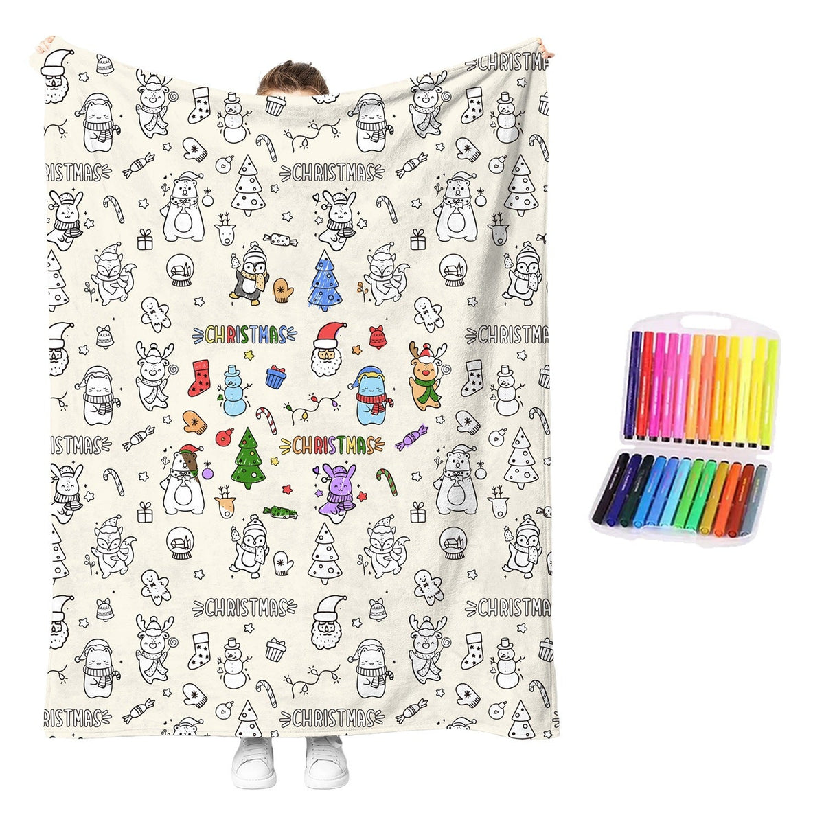 🔥LAST DAY SALE 50% OFF!!🎨Creative Cozy Coloring Blanket Kit