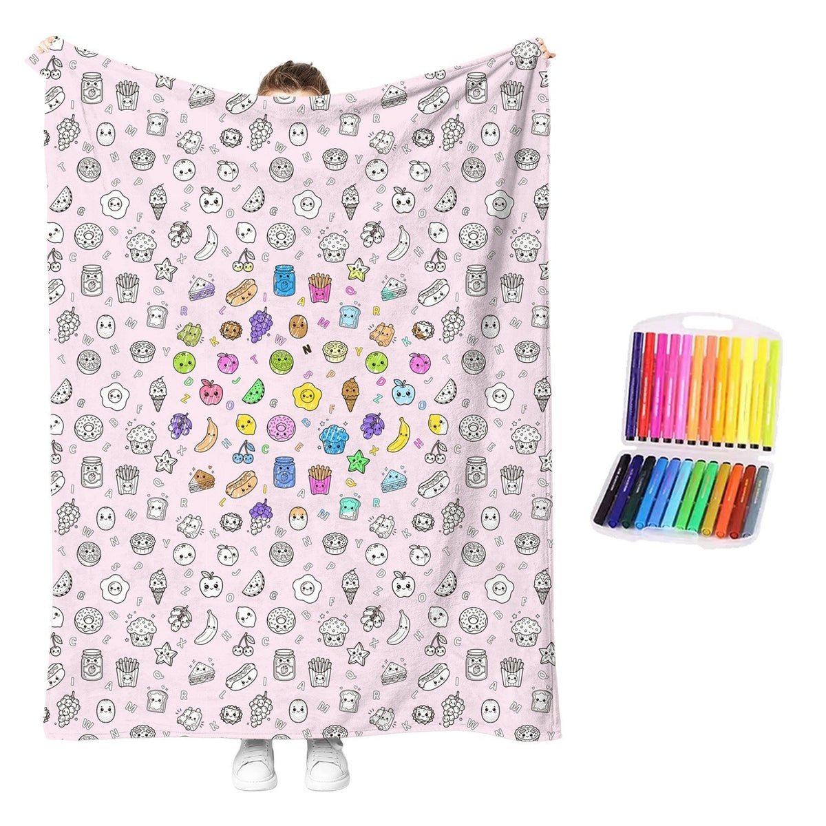 🔥LAST DAY SALE 50% OFF!!🎨Creative Cozy Coloring Blanket Kit