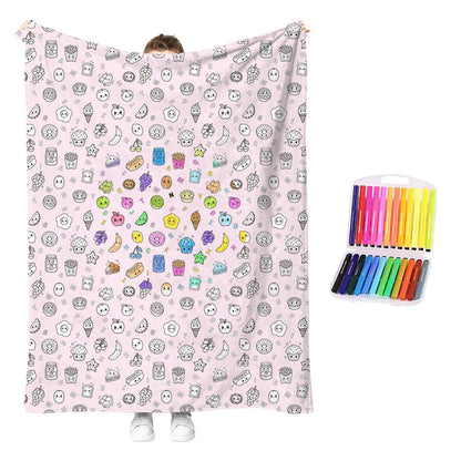 🔥LAST DAY SALE 50% OFF!!🎨Creative Cozy Coloring Blanket Kit
