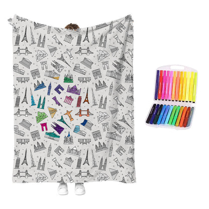 🔥LAST DAY SALE 50% OFF!!🎨Creative Cozy Coloring Blanket Kit