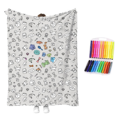 🔥LAST DAY SALE 50% OFF!!🎨Creative Cozy Coloring Blanket Kit