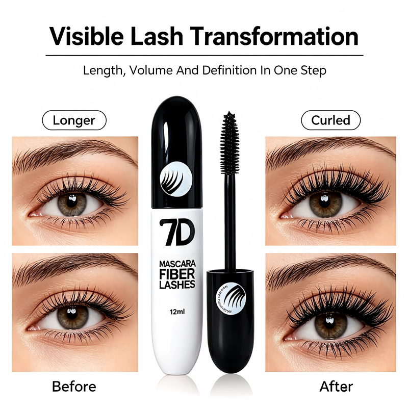 7D Silk Fiber Black Lengthening Mascara - Adult Beauty Makeup✨