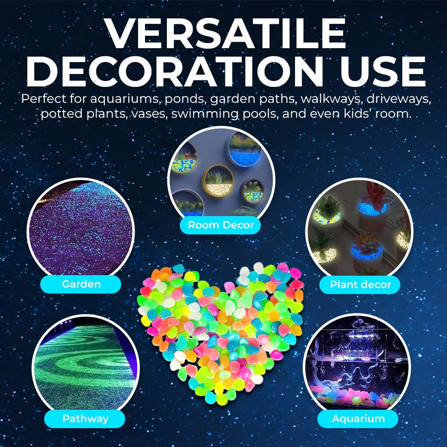 🔥LAST DAY SALE 49% OFF🔥🌈Colorful Glow-in-the-Dark Garden Stones