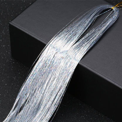 👑Prom’s Most-Wanted: Vibrant Laser Hair Tinsel! 💃(Available in Snap Clips & DIY Strands)