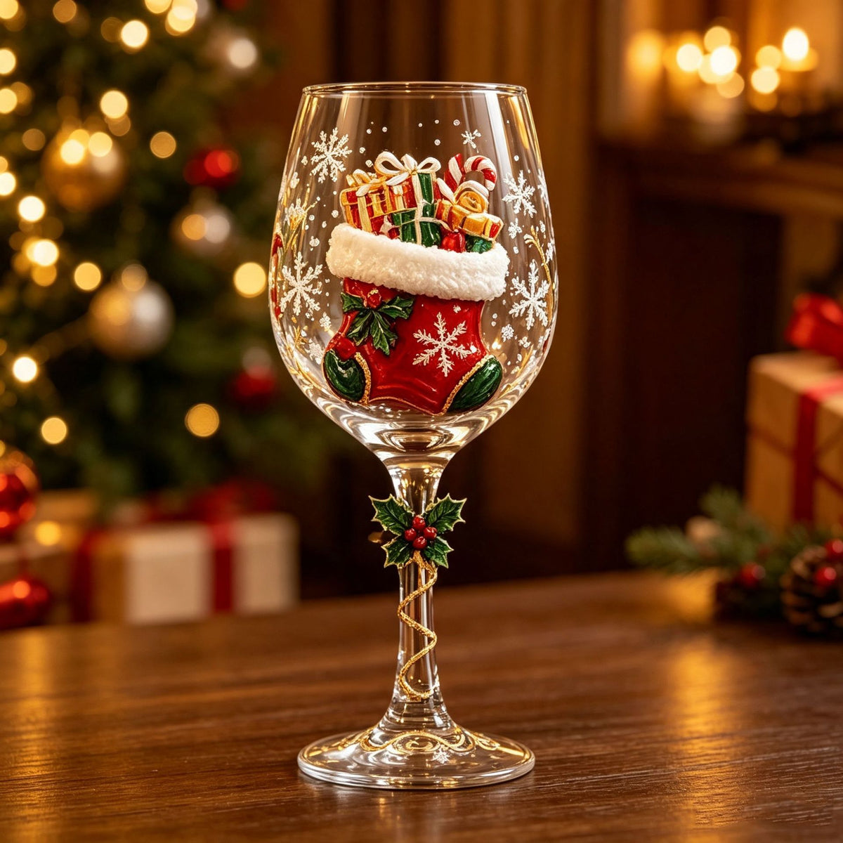 🔥🎁Christmas  Wine Glass Collection Gift Box Set✨