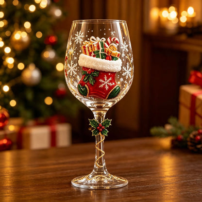 🔥🎁Christmas  Wine Glass Collection Gift Box Set✨
