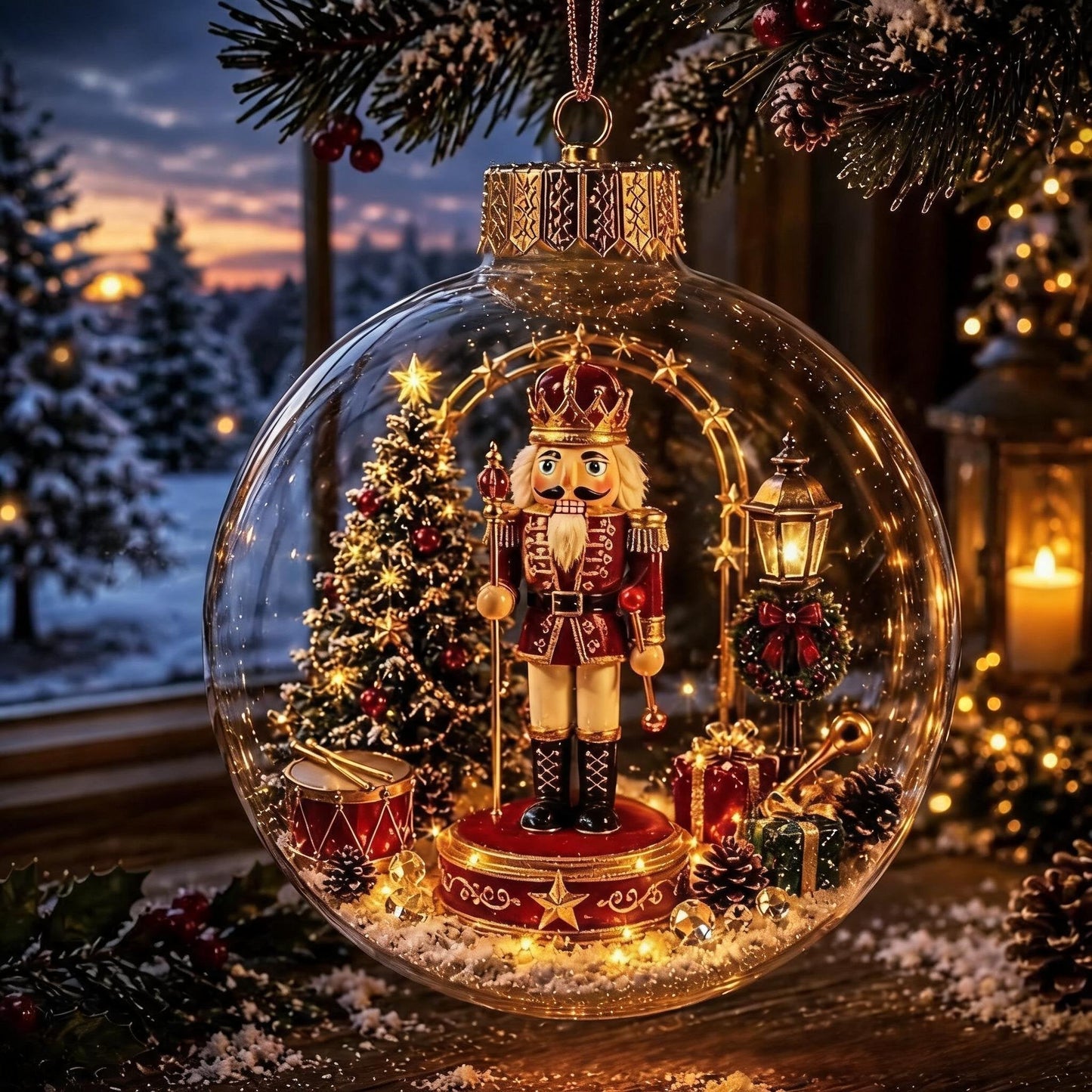 🎄Glowing Christmas Diorama Ornament 👼