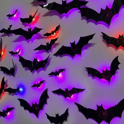 🦇Halloween 3D Bat & Spider LED Wall Light Decor🎃💡