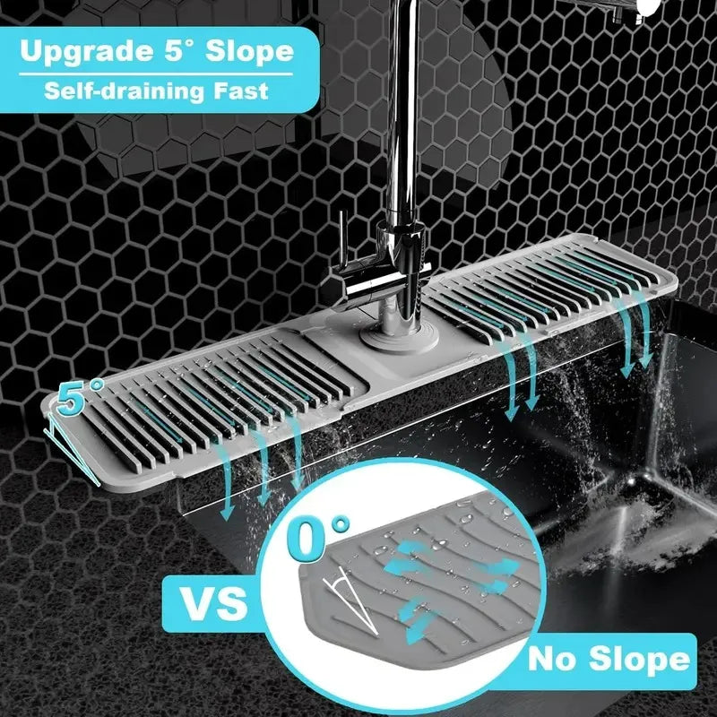 💧 Silicone Sink Faucet Draining Mat