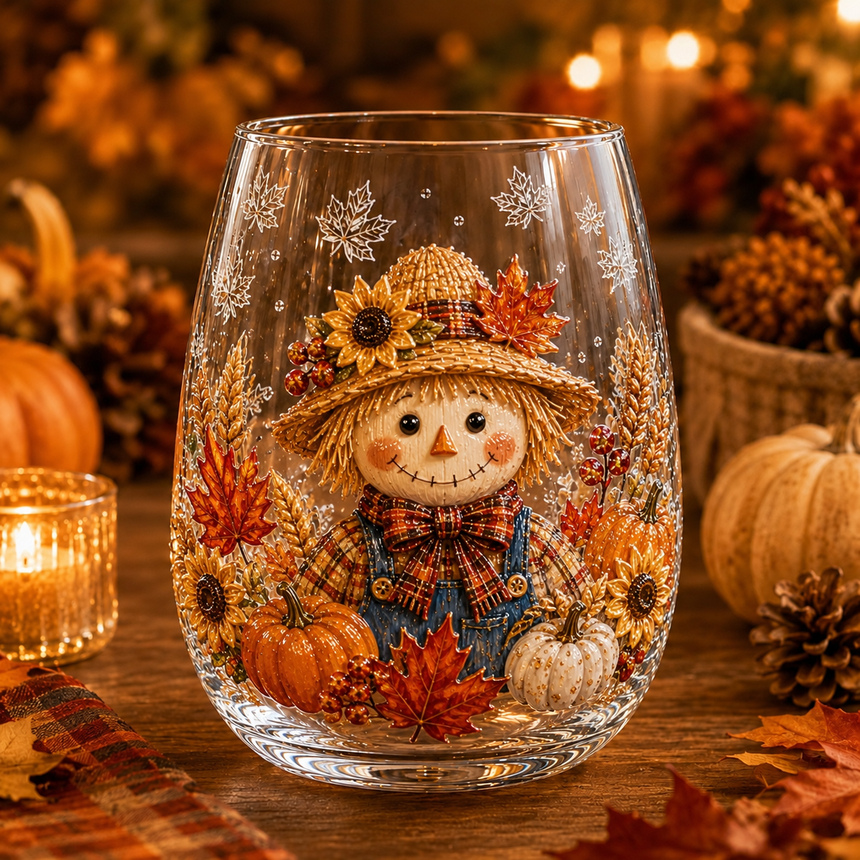 🍂AUTUMN SALE 49% OFF✨3D Embossed Harvest Glass Cups