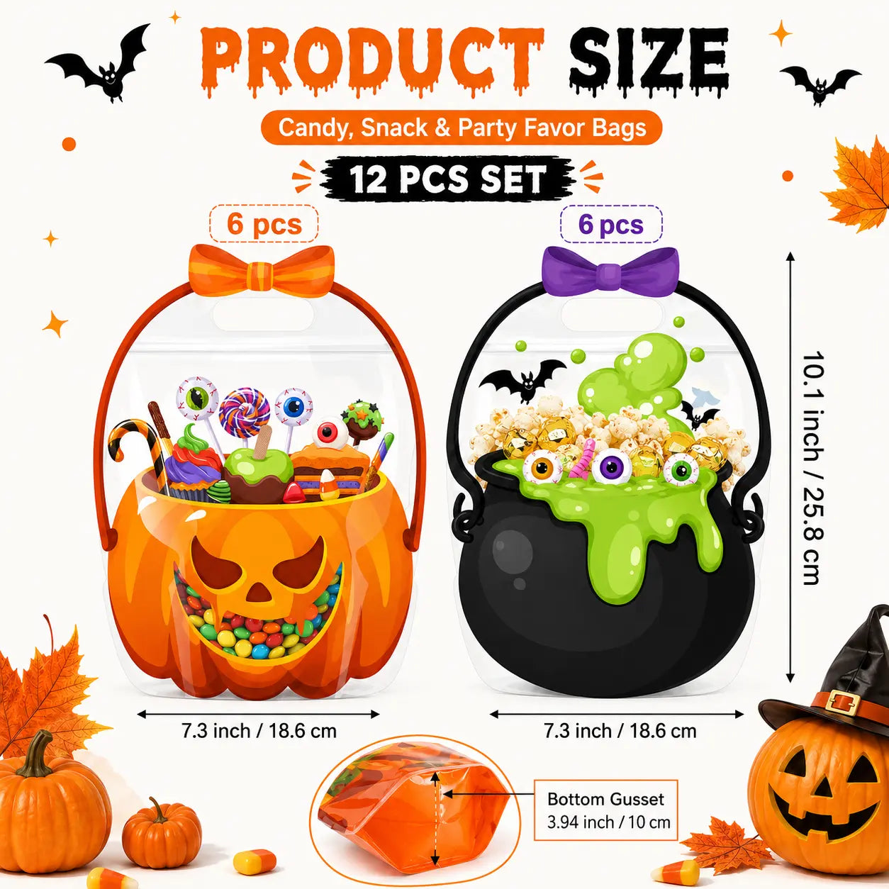 🎃 Halloween Squishy Party Favor Bags