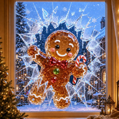 🎅Christmas Sale🎅🔥Limited time 49% OFF -✨🎄19.7'' Crystal Christmas Break-In Window Decal — 3D Shattered-Glass Holiday Window Decoration